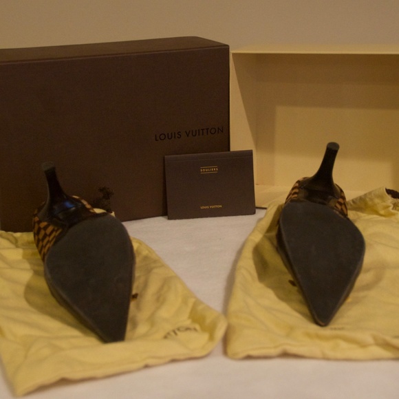 Louis Vuitton Checked Heels - European Size 39.5 - Picture 8 of 11